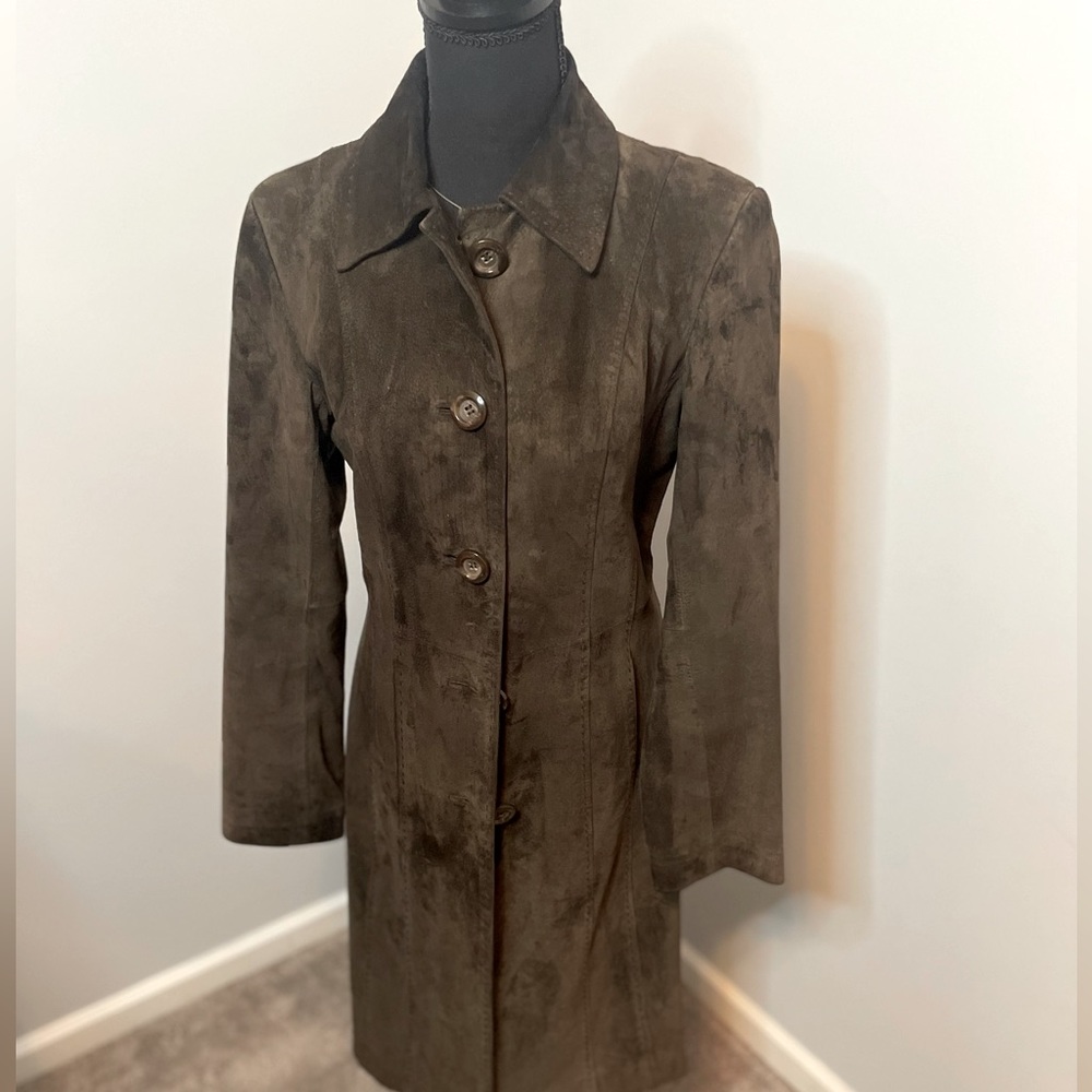 Suede overcoat